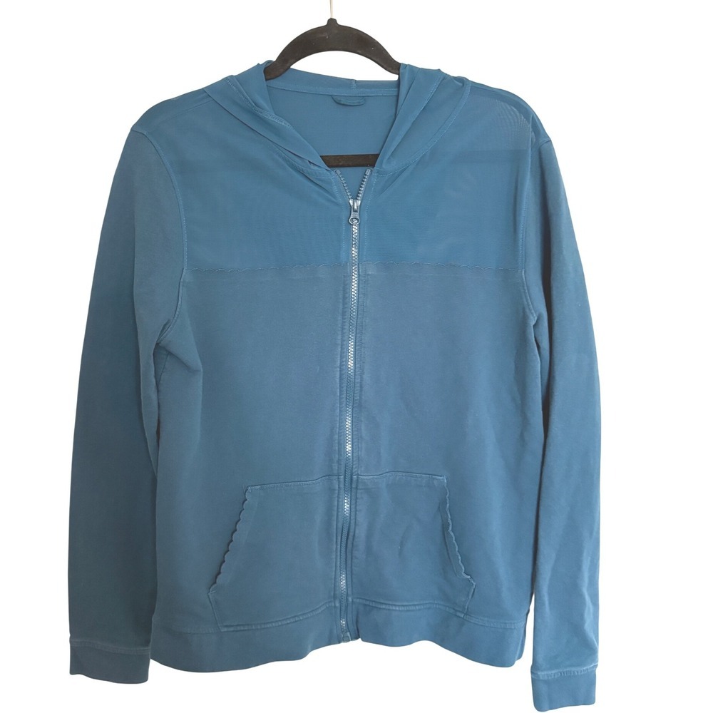 Victoria Sport Teal Blue Zip Up Hoodie Lightweight Athletic Jacket Women's